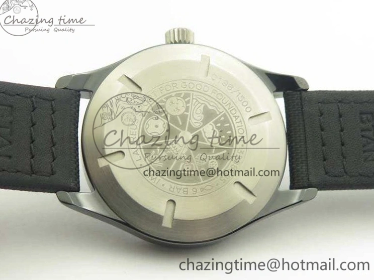 MIROTIME 0406 HighQuality Mark XVIII LAUREUS IW324703 Black Ceramic MKF Best Edition On Black Nylon Strap A 7218